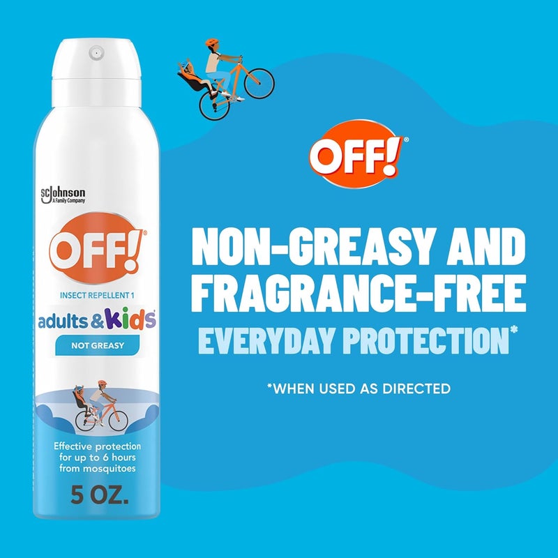 OFF! ! Insect Repellent Aerosol for Adults & Kids, Fragrance-Free Bug Spray for Everyday Protection from Mosquitoes and Ticks, 5 oz - Image 1
